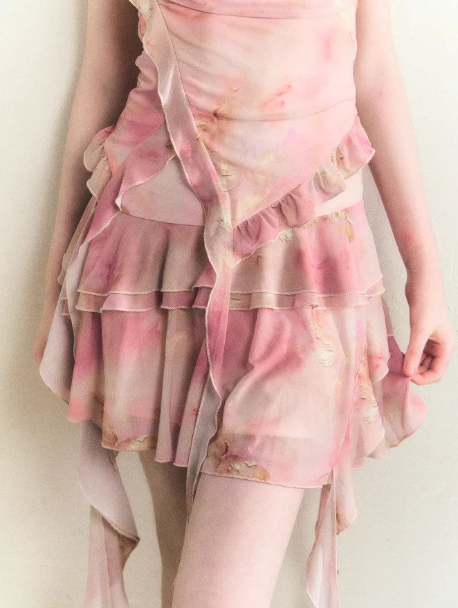 Pleated Cake Skirt Suspender Set - Image 8