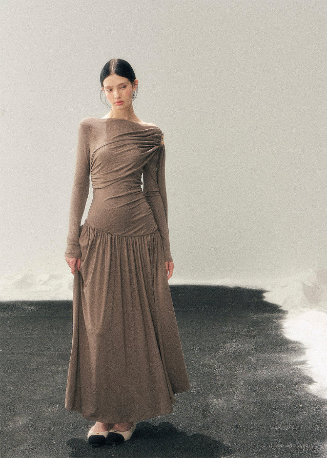 Suxin Streamline Draped Dress - Image 8