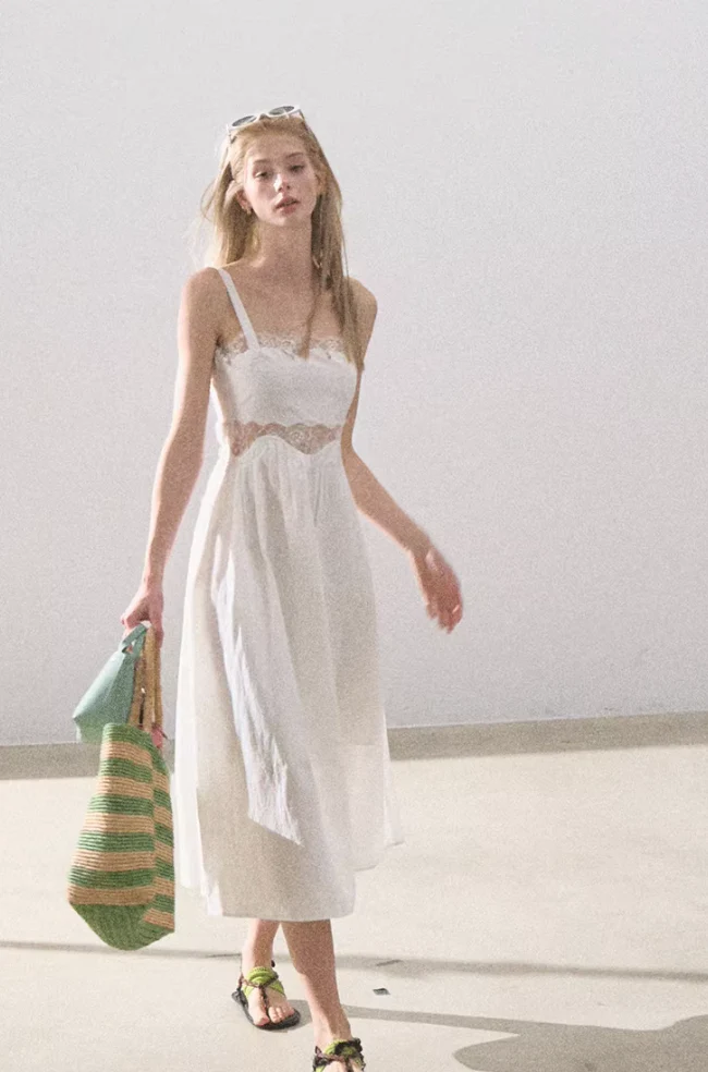 Tencel Lace Suspender Dress - Image 4