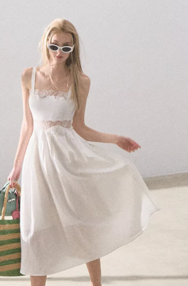 Tencel Lace Suspender Dress - Image 6