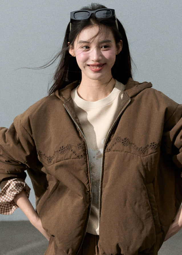 Textured Cotton Sweatshirt Jacket - Image 2