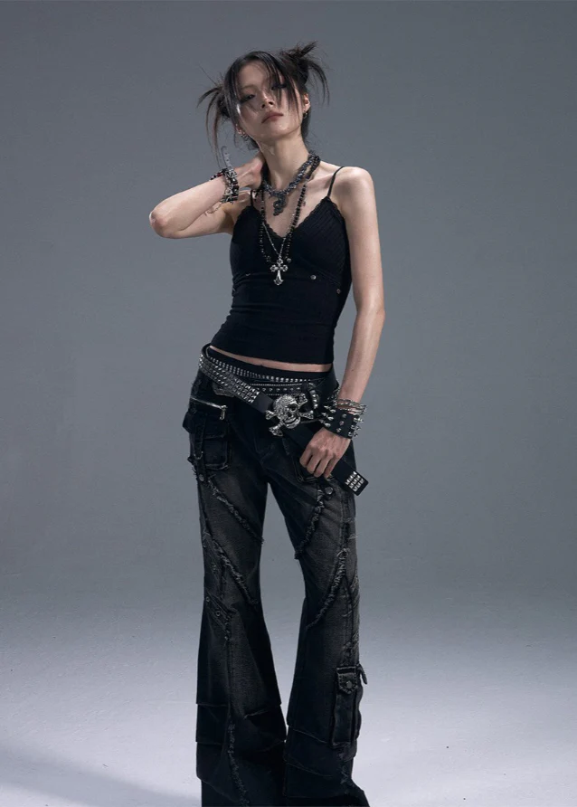 3D Pocket Flared Jeans - Image 4