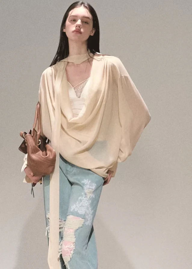 Twilight Embrace Chiffon Blouse - Image 2