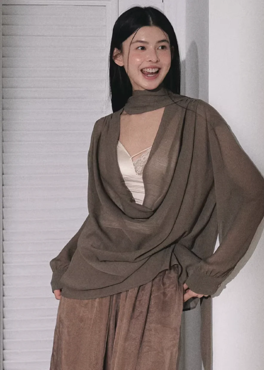Twilight Embrace Chiffon Blouse - Image 5