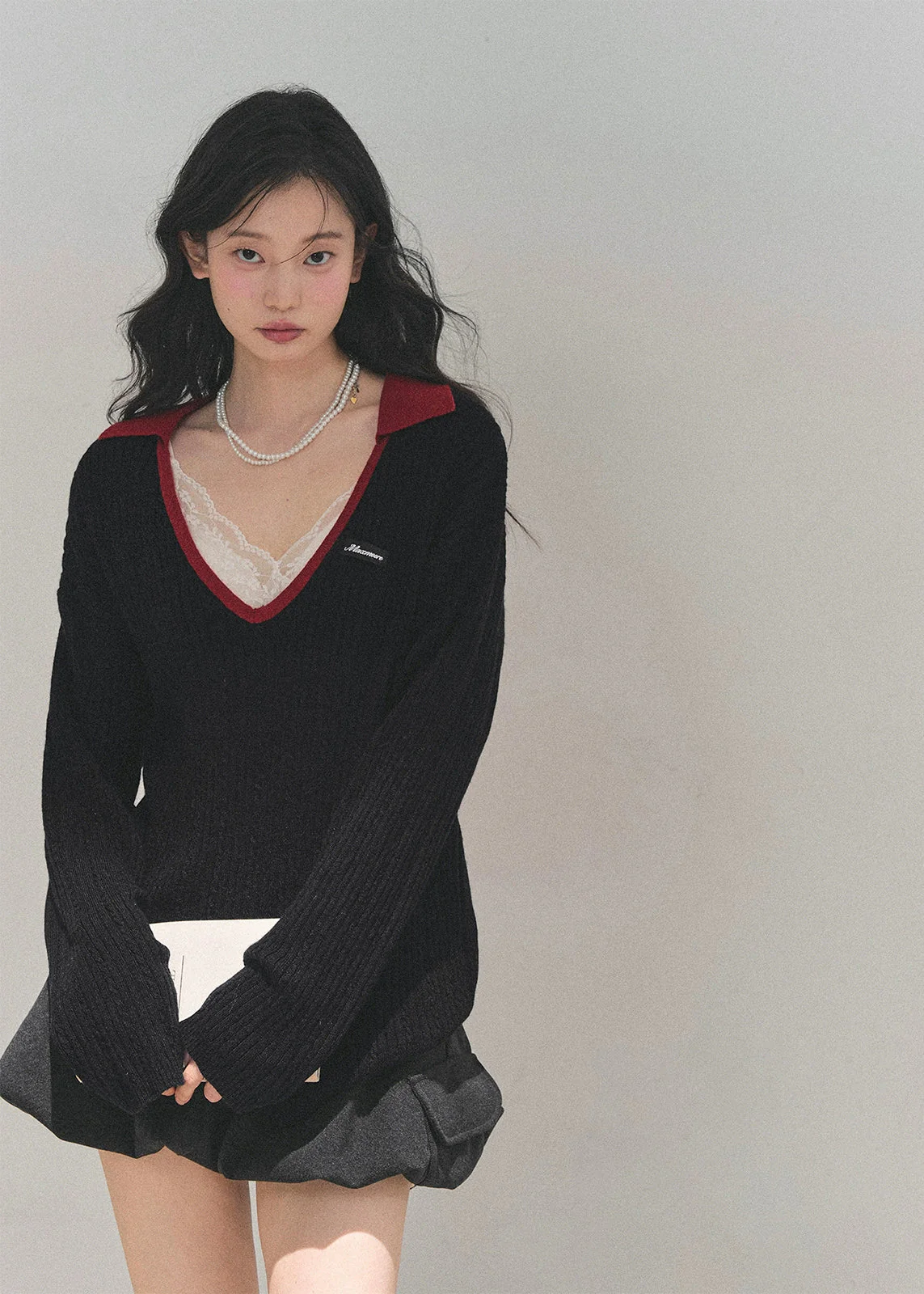 Twilight V-Neck Wool Knit - Image 2