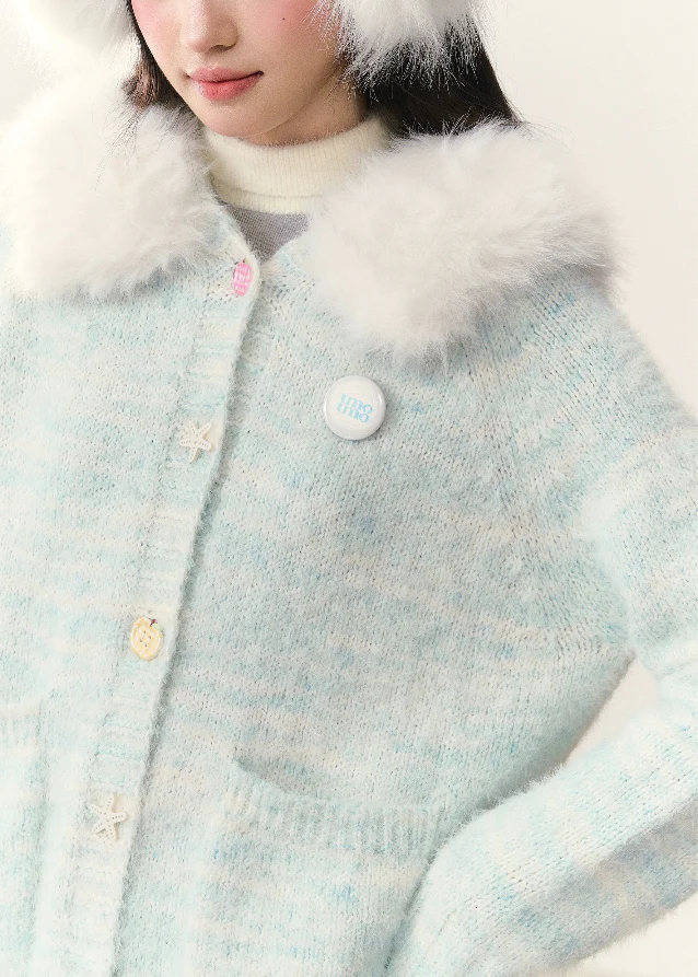 Icewave Fuzzy Hood Knit Jacket - Image 2
