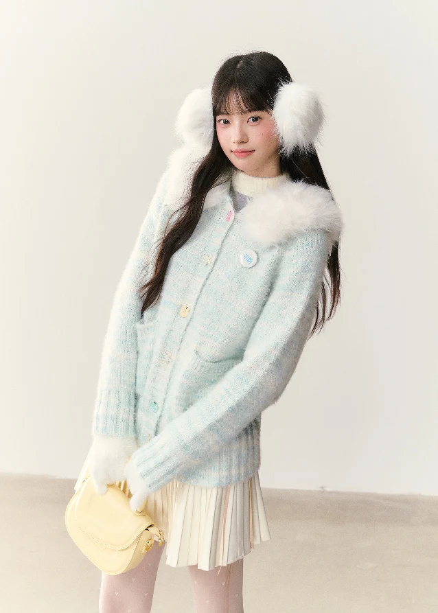 Icewave Fuzzy Hood Knit Jacket - Image 3