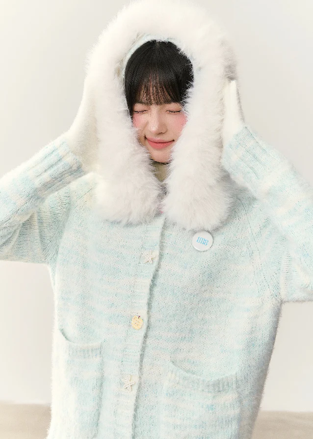 Icewave Fuzzy Hood Knit Jacket - Image 5