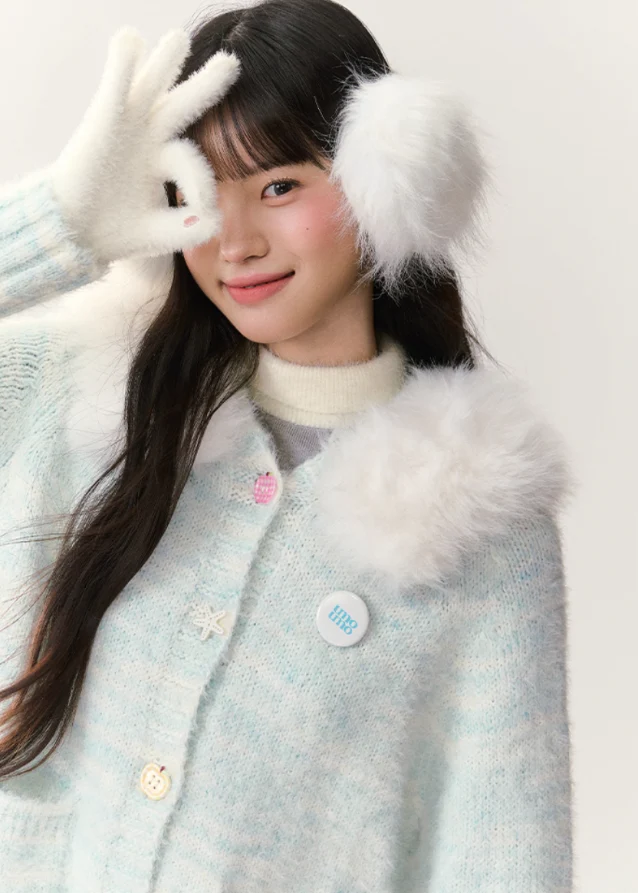 Icewave Fuzzy Hood Knit Jacket - Image 7