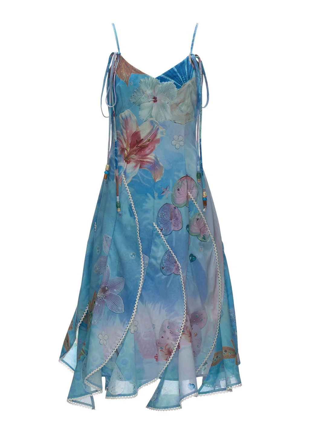 Undersea Bloom Layered Maxi Dress - Image 9