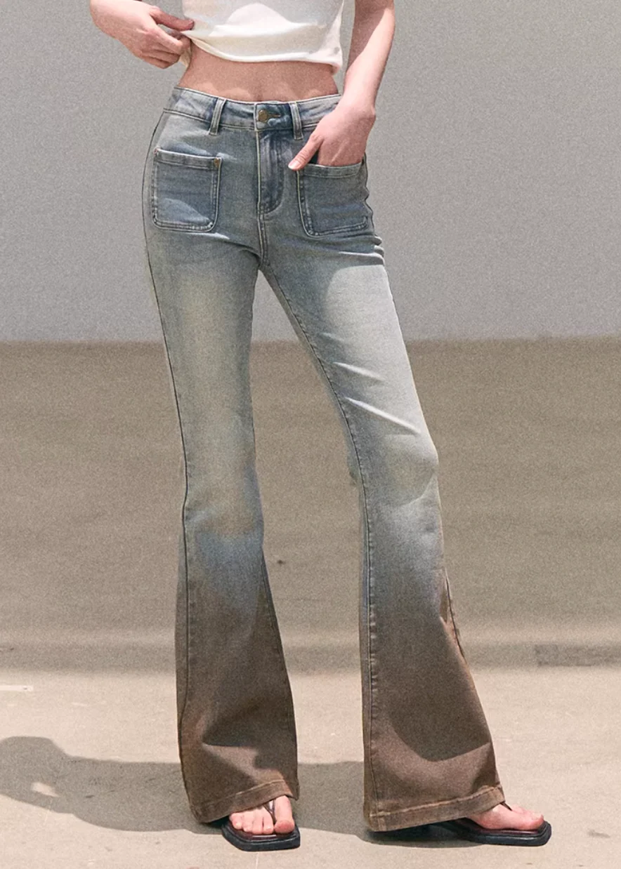 Valley Fog Flared Denim - Image 3