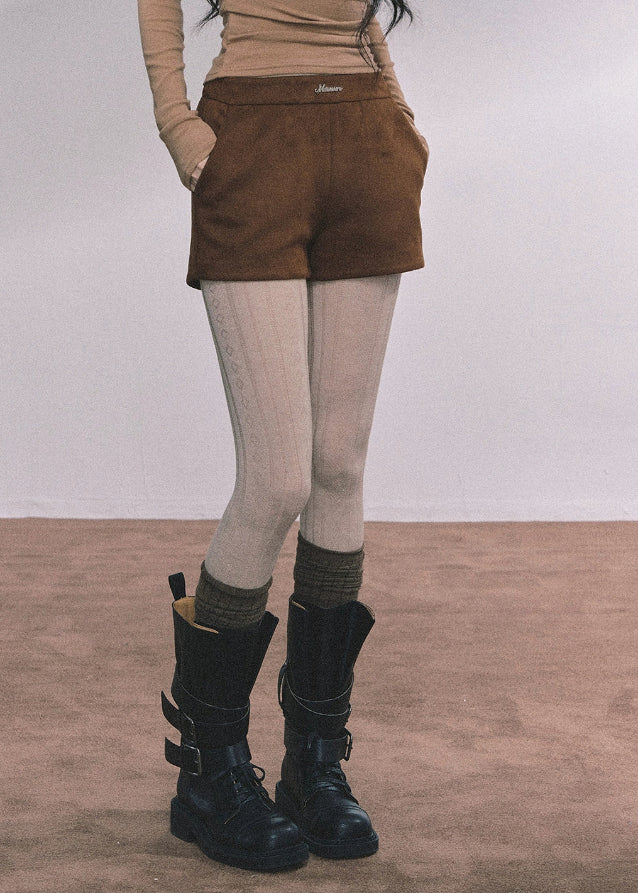 Velours Royale Suede Coat & Shorts Set - Image 9