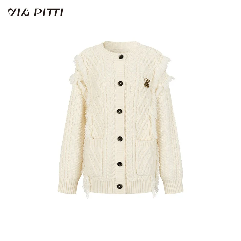 Raw Edge Hemp Knit Cardigan - Image 14
