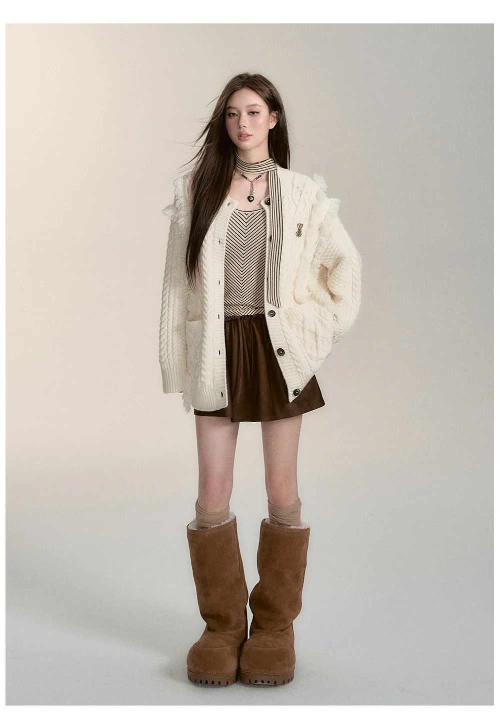 Raw Edge Hemp Knit Cardigan - Image 5
