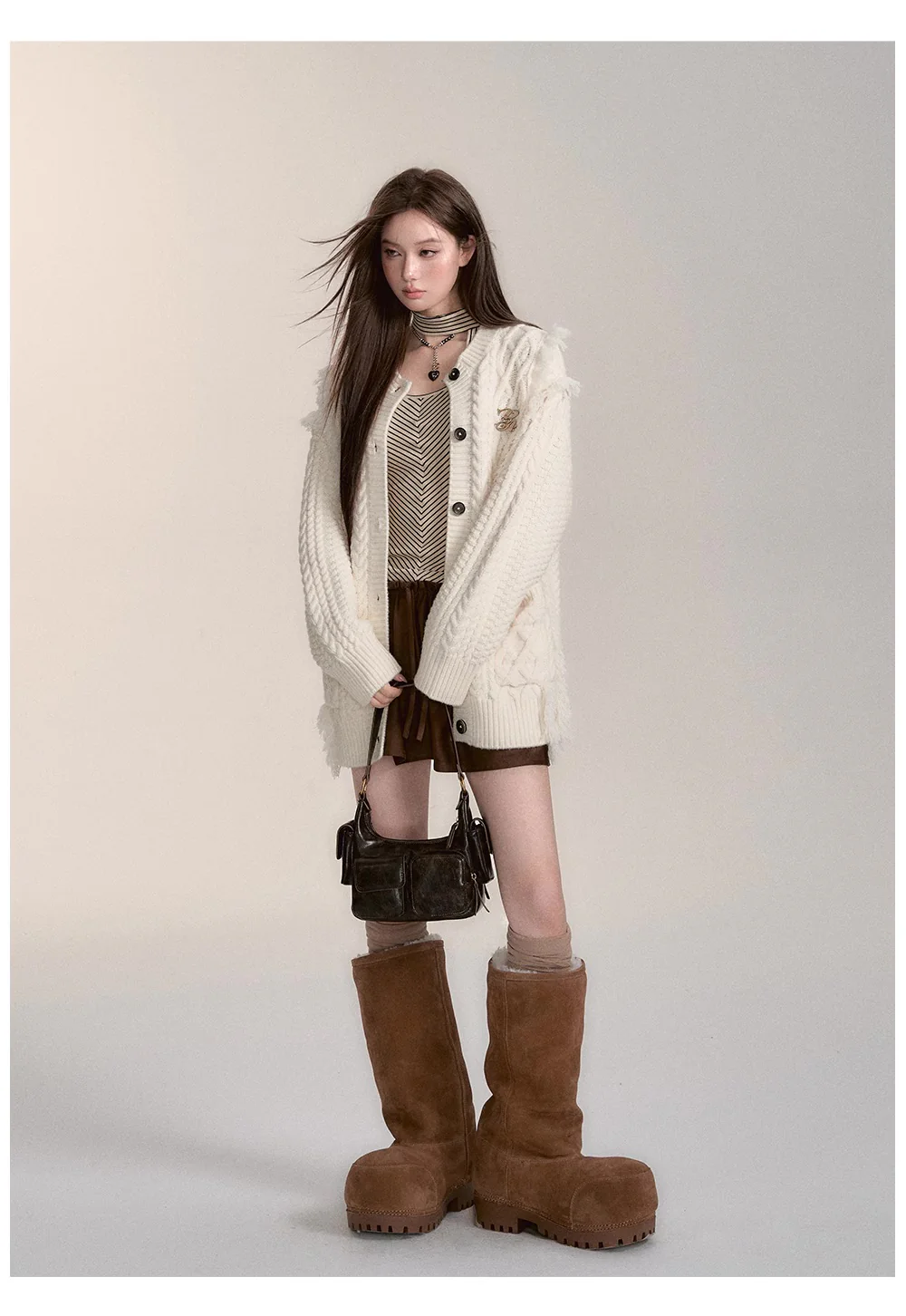 Raw Edge Hemp Knit Cardigan - Image 7
