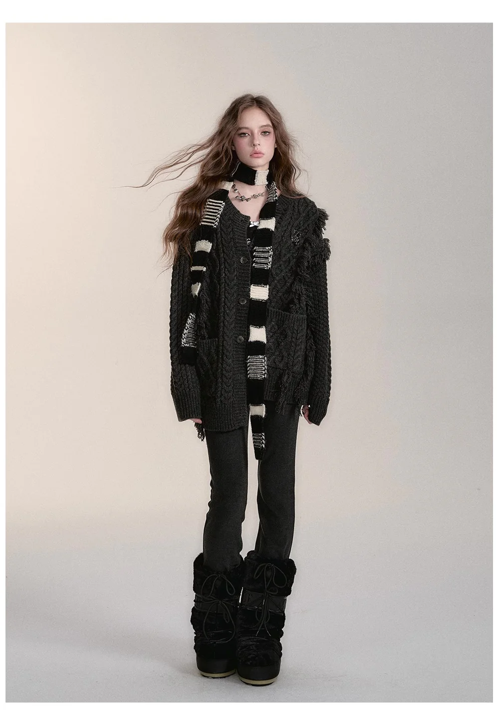 Raw Edge Hemp Knit Cardigan - Image 8