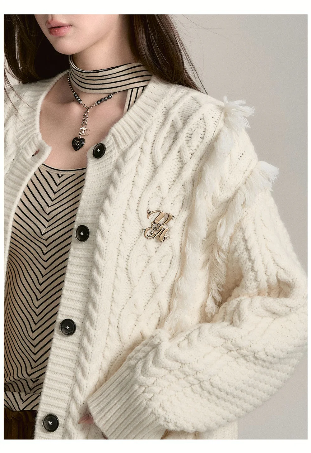 Raw Edge Hemp Knit Cardigan - Image 9