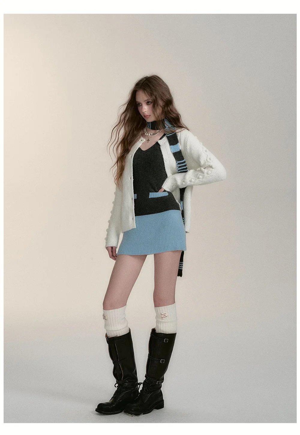 Wool Knit Cardigan & Vest Set - Image 10