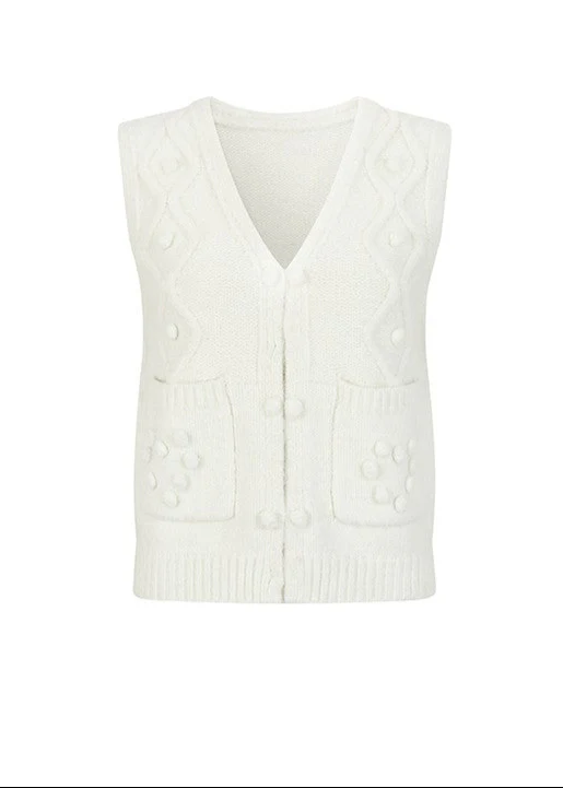 Wool Knit Cardigan & Vest Set - Image 15