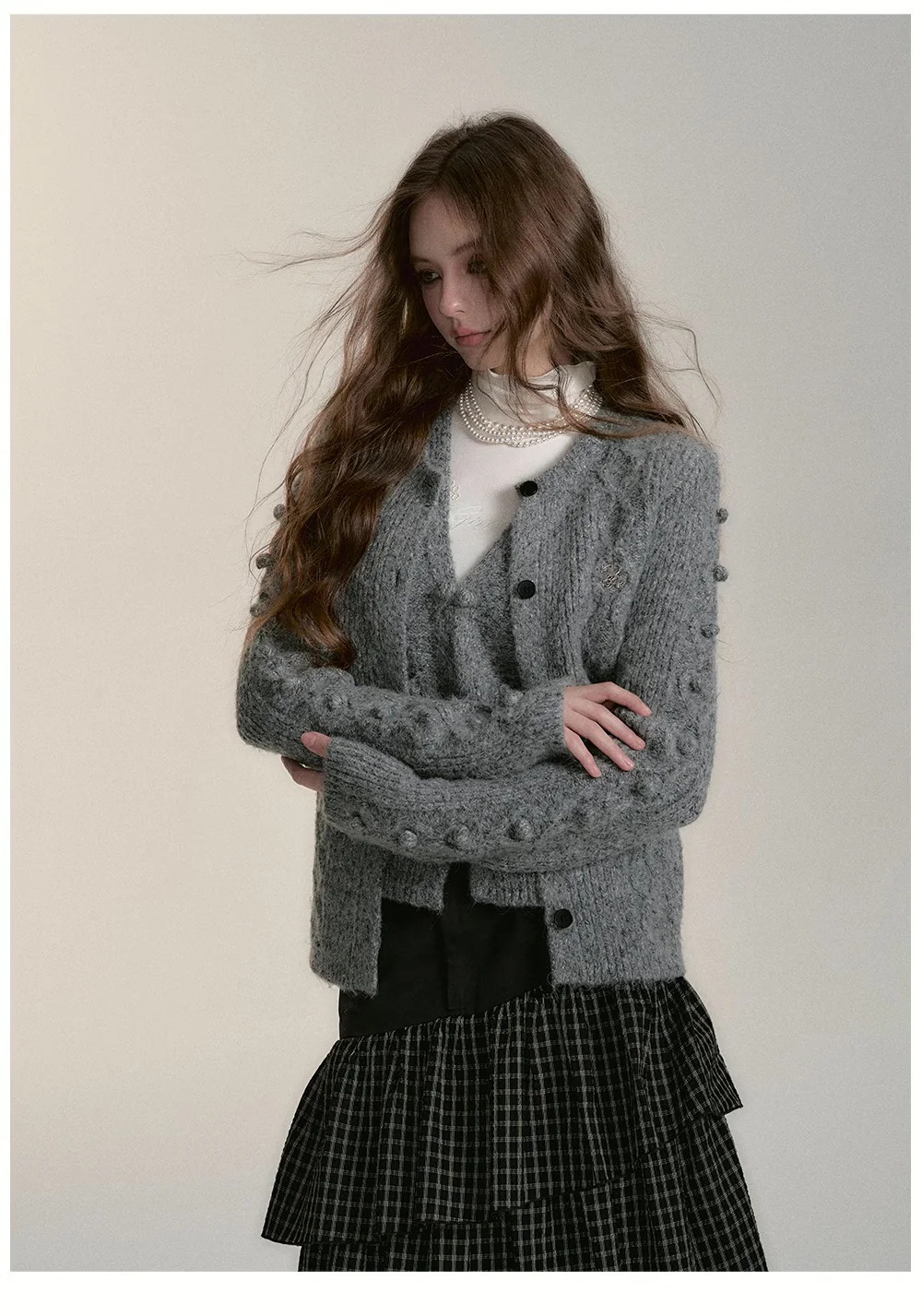 Wool Knit Cardigan & Vest Set - Image 3