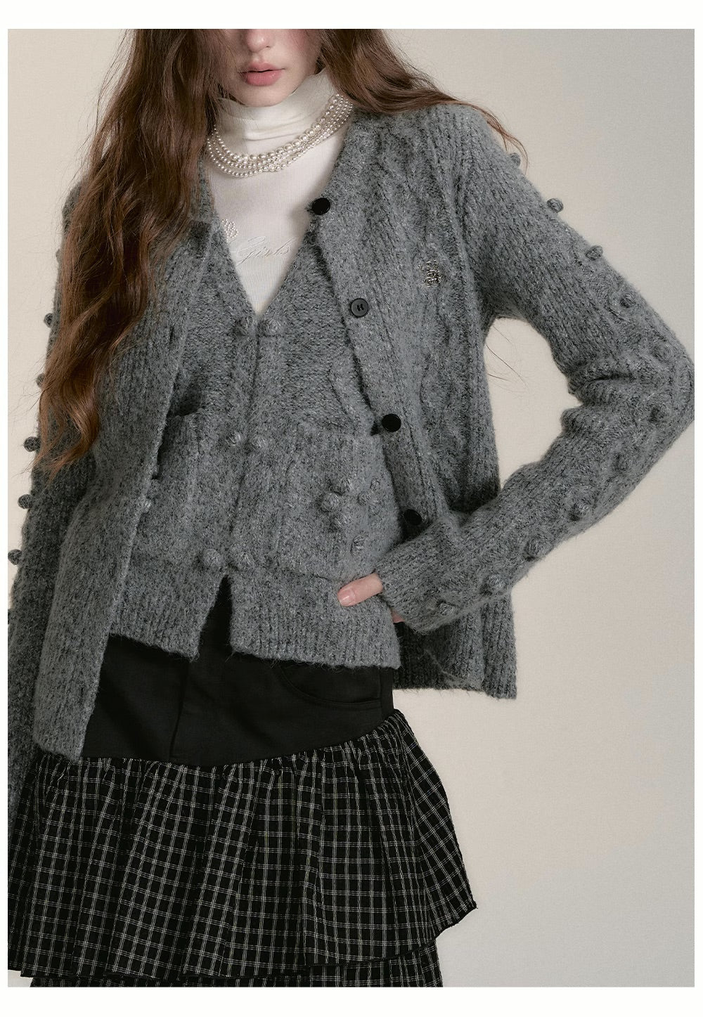 Wool Knit Cardigan & Vest Set - Image 4
