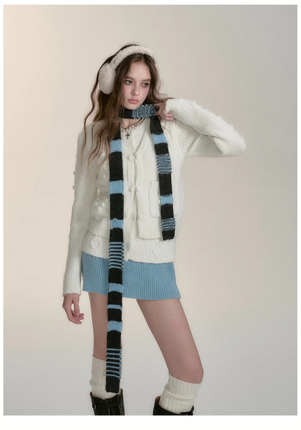 Wool Knit Cardigan & Vest Set - Image 6