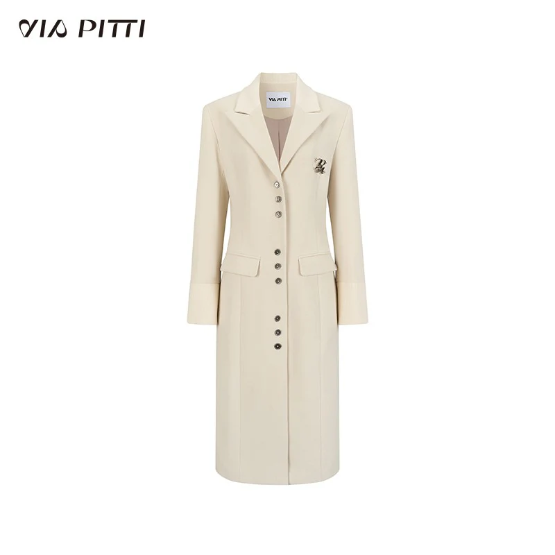 Long suit collar woolen versatile coat - Image 12