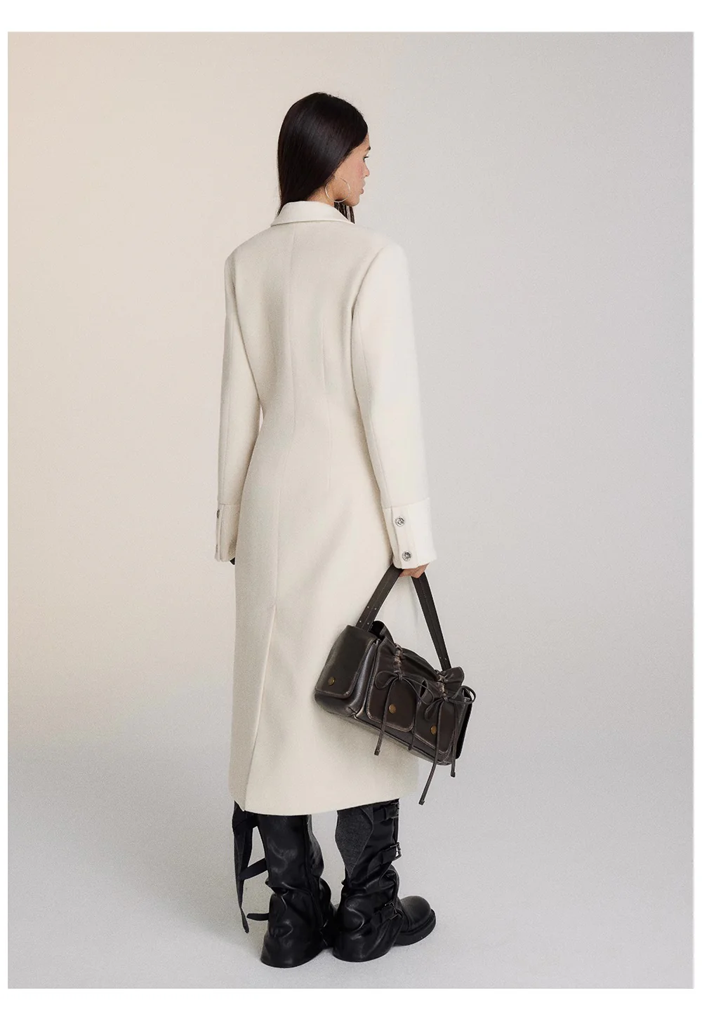 Long suit collar woolen versatile coat - Image 8