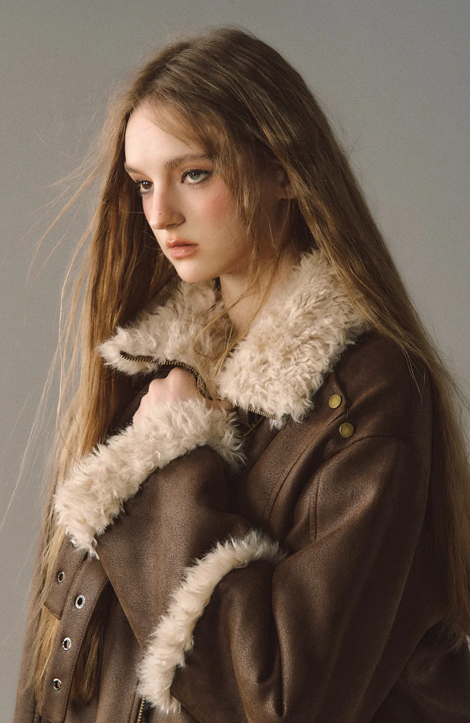 Revisable coat thickened imitation fur plush coat warm suede coat - Image 14
