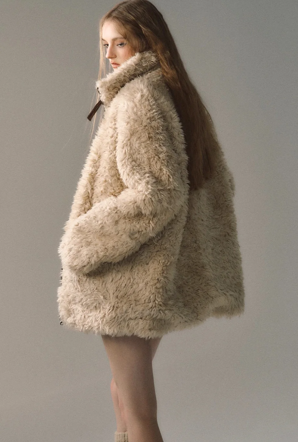 Revisable coat thickened imitation fur plush coat warm suede coat - Image 3