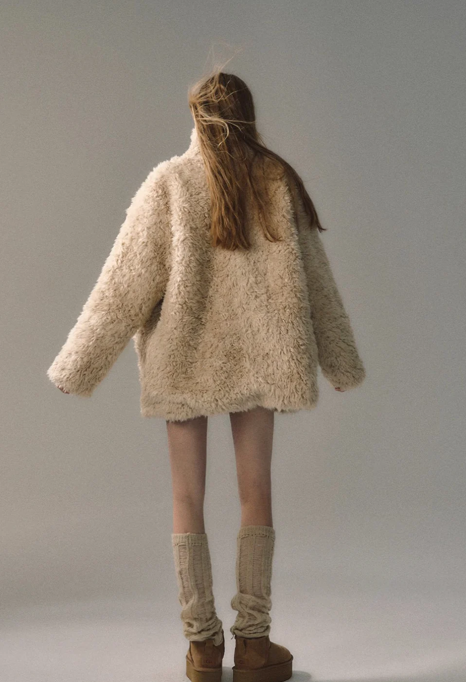 Revisable coat thickened imitation fur plush coat warm suede coat - Image 6