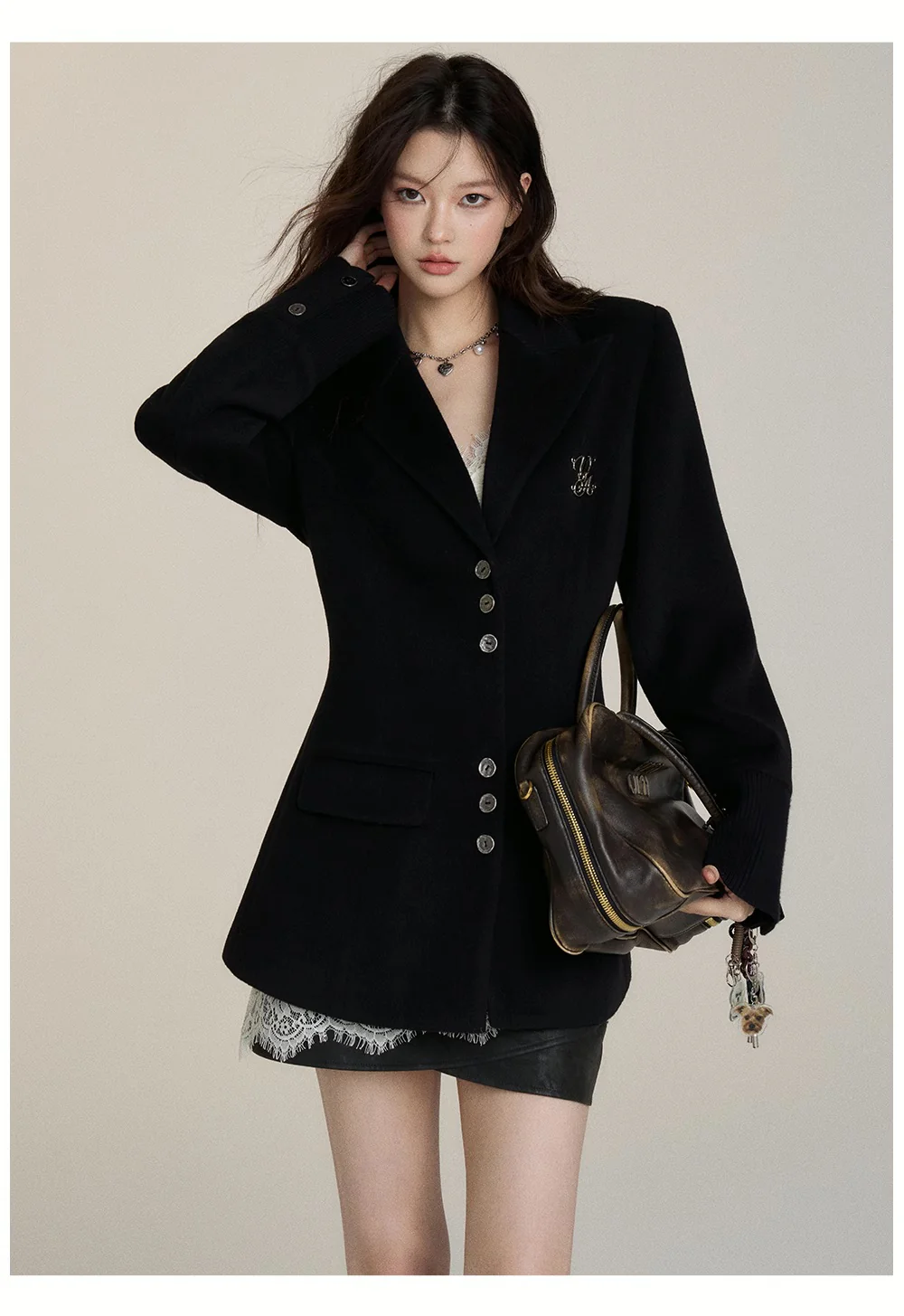 Woolen coat single-breasted commuter versatile coat - Image 4