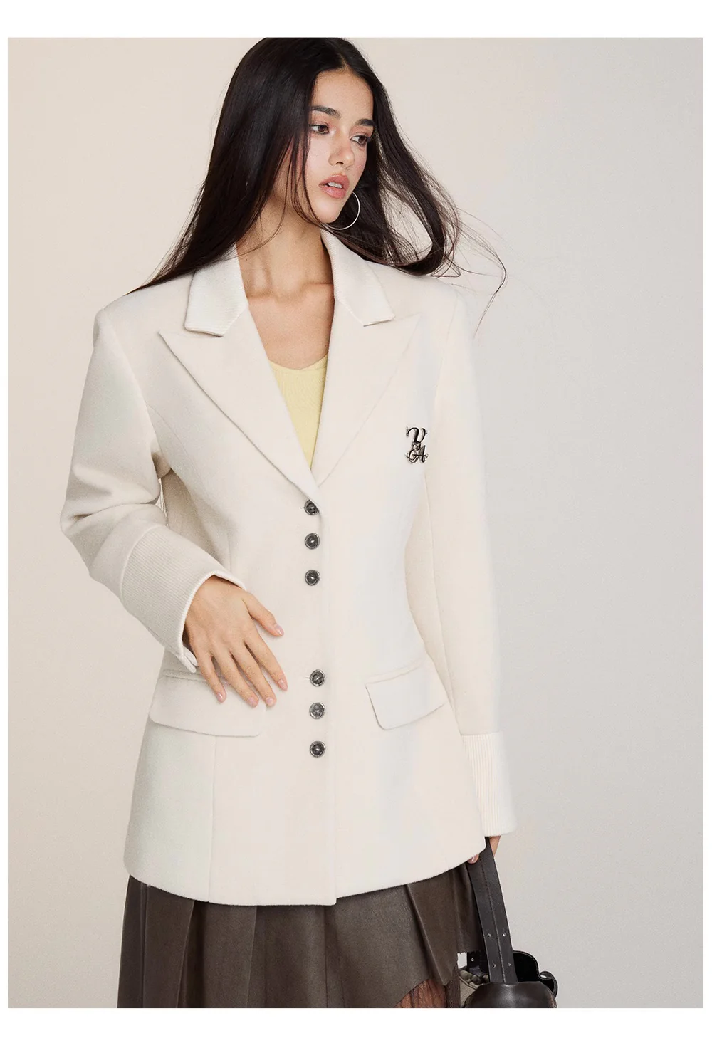 Woolen coat single-breasted commuter versatile coat - Image 8