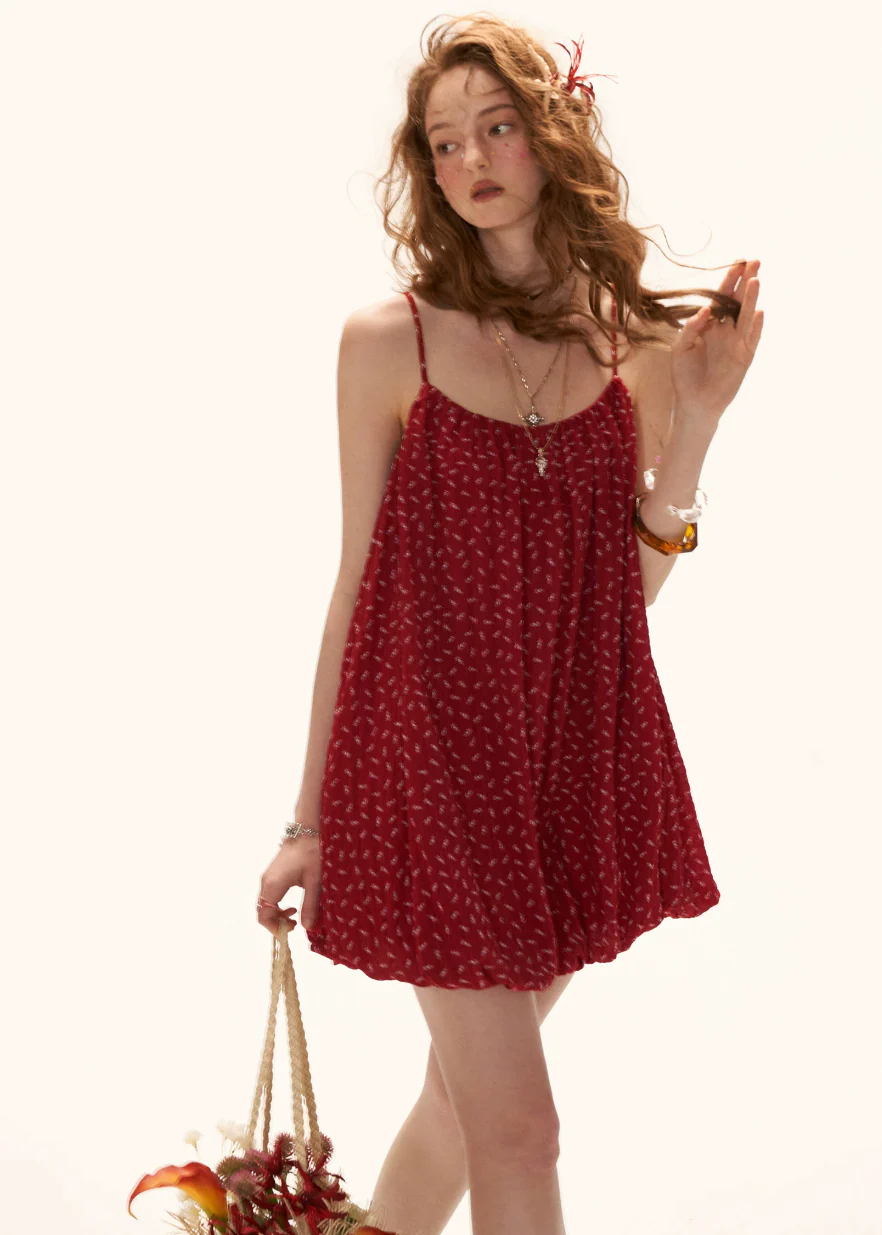 Vintage Bloom Slip Mini Dress - Image 9