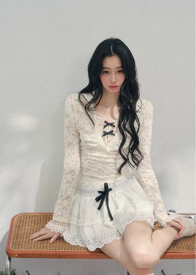 Virtual Focus Lace Layered Top - Image 11