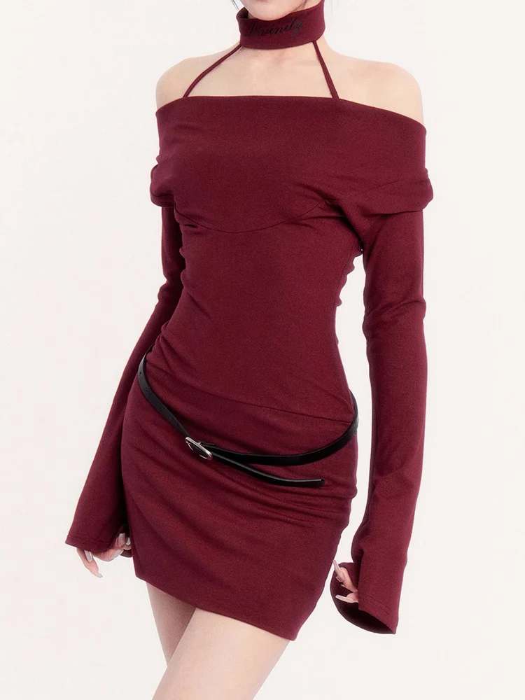 Dark Muse Collar Bodycon Dress - Image 17