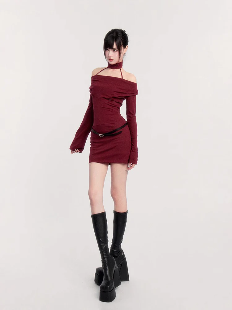 Dark Muse Collar Bodycon Dress - Image 18
