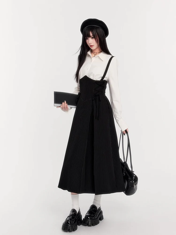 Retro Black & White Waist Shirt - Image 16