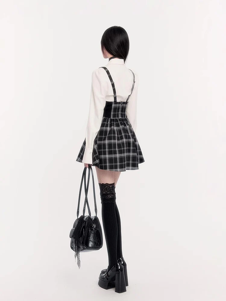 Retro Black & White Waist Shirt - Image 21