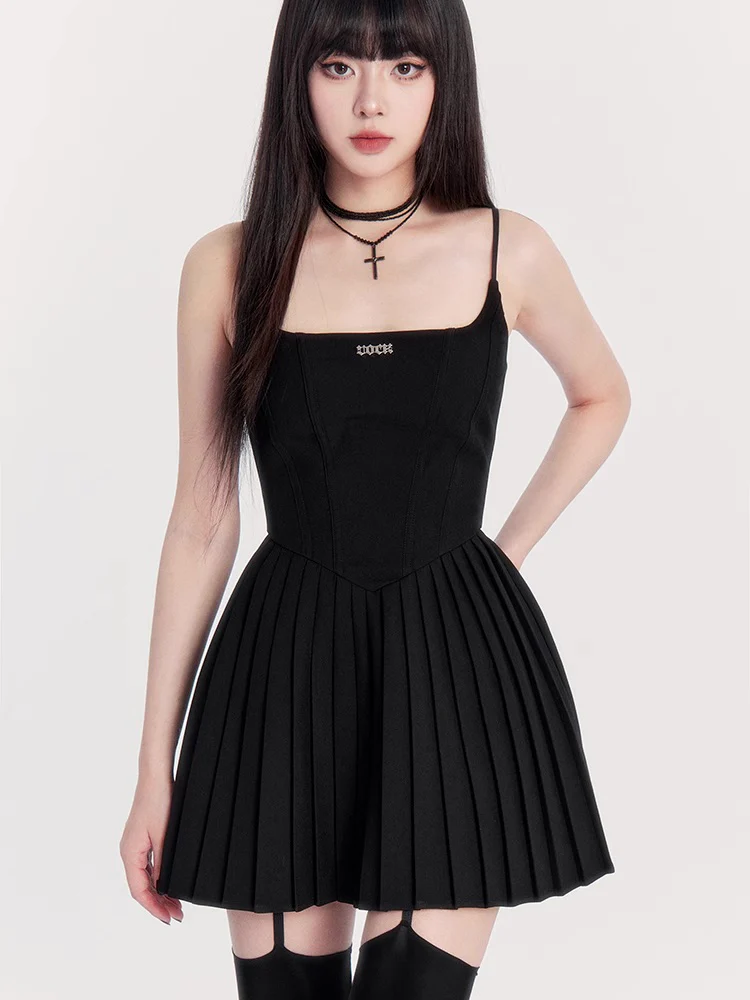 Silhouette three-color classic waist A-line dress - Image 4