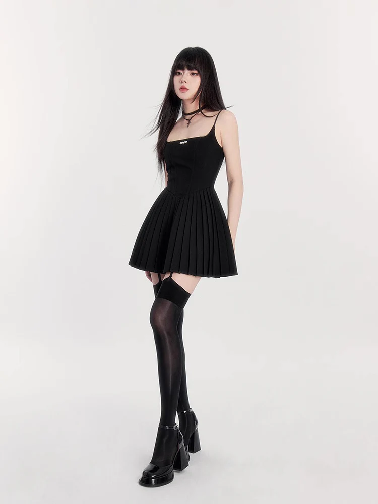 Silhouette three-color classic waist A-line dress - Image 6
