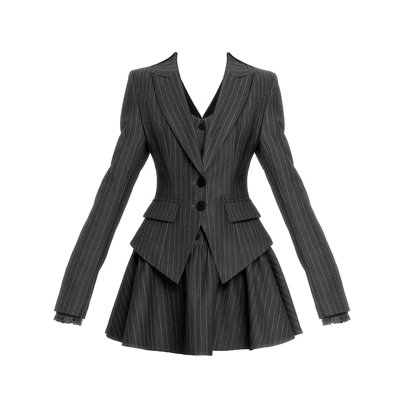 Striped Old Money Shirt Dress Set - Image 13