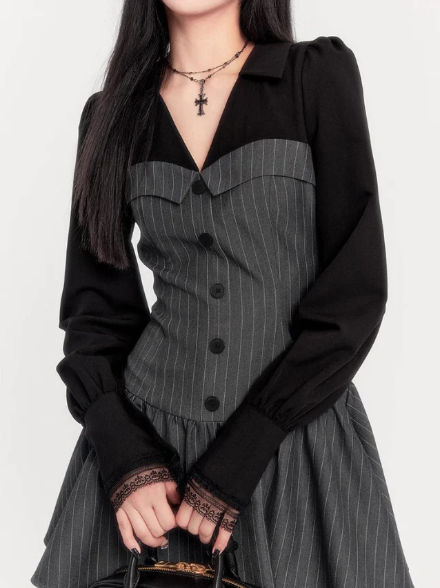 Striped Old Money Shirt Dress Set - Image 3