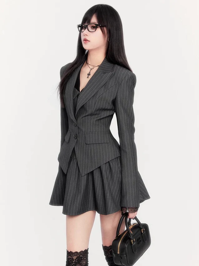 Striped Old Money Shirt Dress Set - Image 9