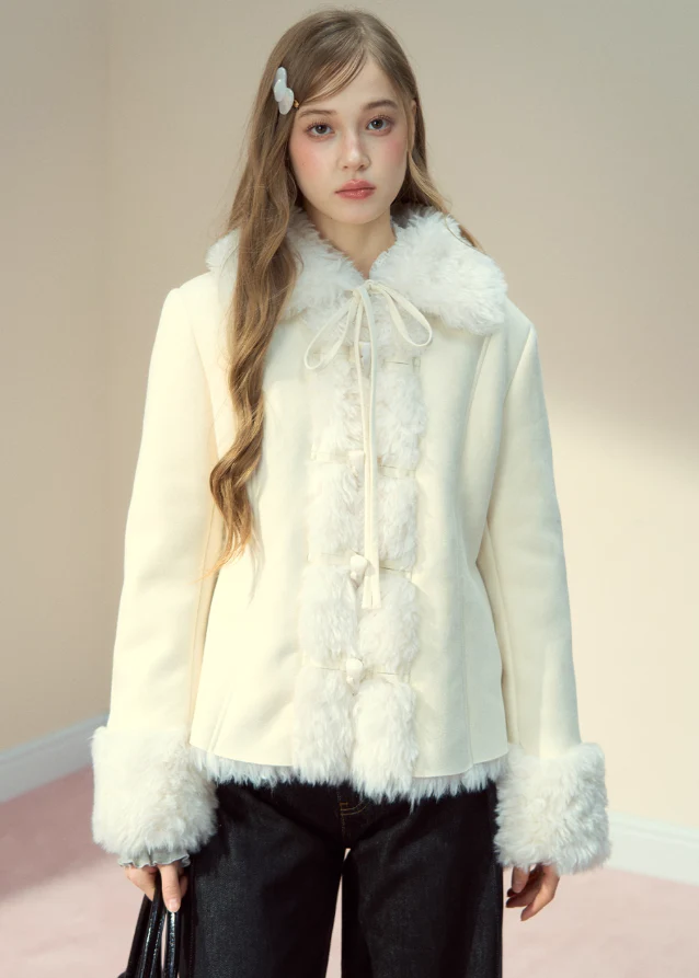 Warm Retro Lapel Fleece Jacket - Image 4