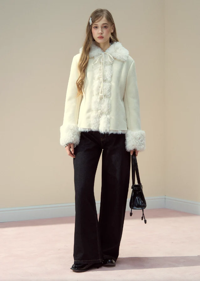 Warm Retro Lapel Fleece Jacket - Image 5
