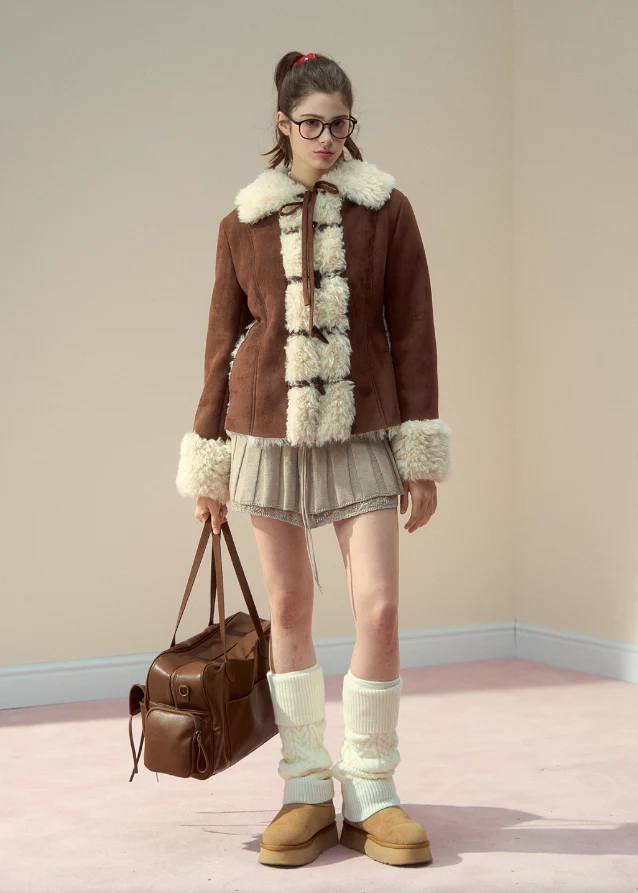 Warm Retro Lapel Fleece Jacket - Image 6