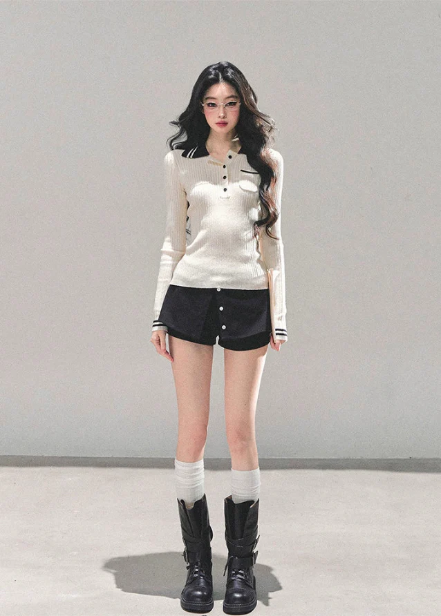 Wendys Letter Knit Polo - Image 4