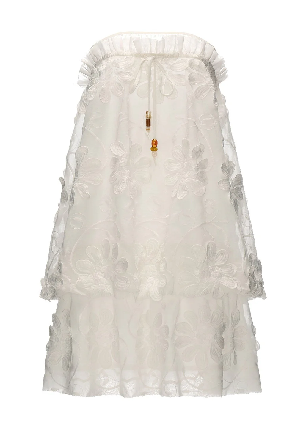 White Blossom Layered Dress - Image 11