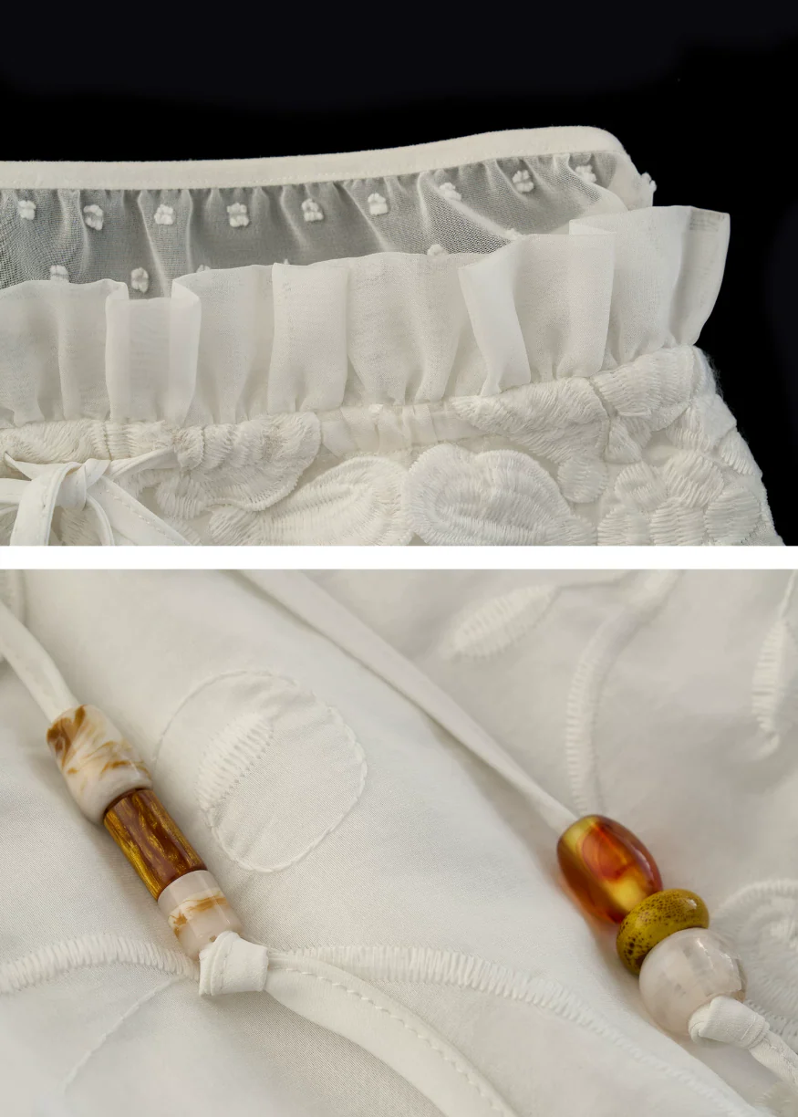 White Blossom Layered Dress - Image 12